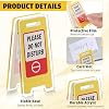 AceOrbit 18 pzas de letreros de escritorio divertidos con porta notas adhesivas, regalo de oficina divertido | Mini letreros de escritorio de acrílico amarillo de precaución, decoración de oficina divertida para compañeros, maestros, empleados y jefes, regreso a clases 8