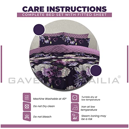 GC GAVENO CAVAILIA King Size Duvet Cover Sets With Fitted Sheet - Polycotton Complete Bedding Set including Pillow Cases - Image 4