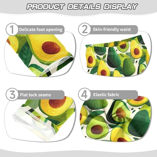 Girls Leggings Avocado Leaves Fruit Soft Toddler Leggings for Girls Kids Pants Size 4T-10T3