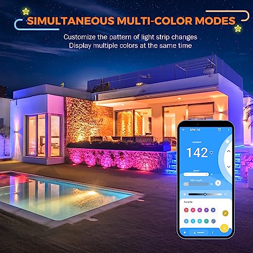 Image of BEAMNOVA 30Ft Stip Lights Kit, 60pcs RGB LED Modules, Remote, Bluetooth App Control, DC 12V Voltage Transformer, Adhesive Waterproof Commercial Storefront Lights, Small Lens
