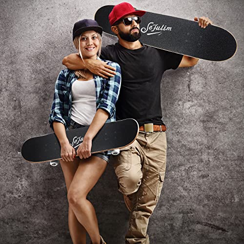 Image of 31 inchx8 inch Complete Skateboard Skull Skateboard for Extreme Sports and Outdoors for Beginners &Pro (Cowboy)