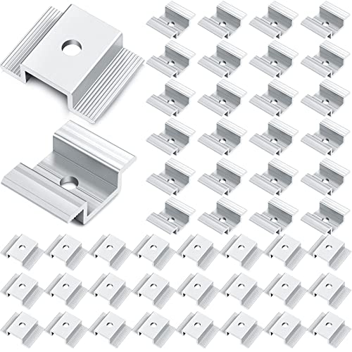 Zhengmy 48 Pack Solar Panel Mid Clamps 1.06 Inch Solar Panel Bracket Aluminium Mounting Accessories...
