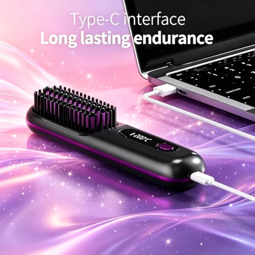 Plancha de cabello inalámbrica Hyokyche negra mini miniatura 4