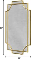 Vista 56 de Kelly Miller Espejo decorativo dorado grande para pared, espejo dorado de 30 x 40 pulgadas, espejo de pared de tocador, espejo rectangular biselado