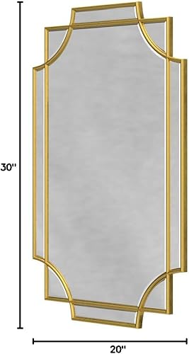 Miniatura 10 de Kelly Miller Espejo de baño dorado para pared, espejo de pared dorado de 20 x 30 pulgadas, espejo de tocador, espejo decorativo para decoración de