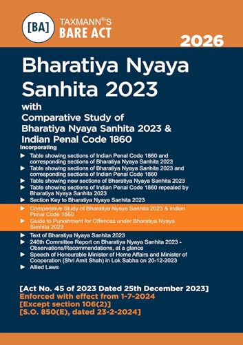 Image of Taxmann's Bharatiya Criminal Laws - Bare Acts COMBO [BNS | BNSS | BSA] - Presenting the Complete | Updated Texts with Comparative Tools | Legislative Aids | Set of 3 Books