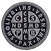 Saint Benedict Cross Crusader Morale Patch - 3 inch Hook Fastener Backing P344