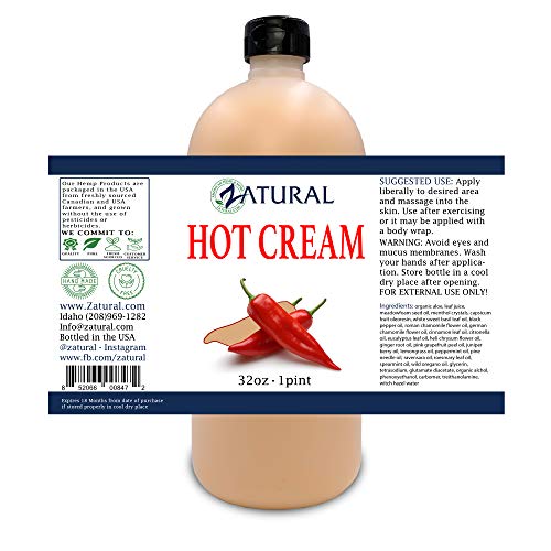 Organic Hot Cream-Cellulite Cream-Muscle Rub-Slimming Cream-Pain Relief-Body Wraps-Belly Fat-Skin Firming & Weight Loss-Professional Therapeutic Grade-Doctor Formulated (32 Ounce) - Thumbnail 5