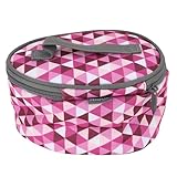 SEMPLIX Soft-Reisebügeleisentasche Diamond – kompakte, gepolsterte Schutztasche für Mini-Reisebügeleisen, ideal für Reisen, Nähkurse & Aufbewahrung (Berry)