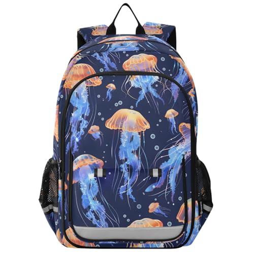 Sac à dos ordinateur enfants méduse bleu marine protège les PC des secousses