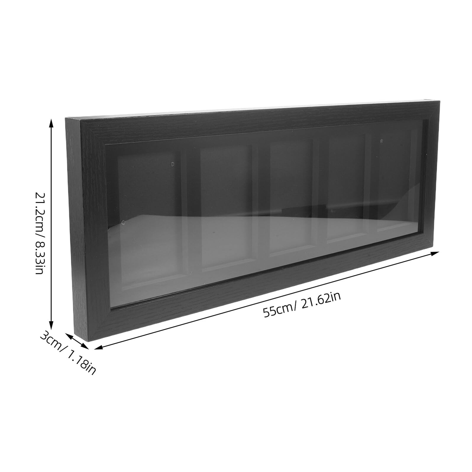 iplusmile Sammelkarten Display Rahmen PSA kompatibel 5 Fächer - Spielkarten Vitrine für PokémonMagic Baseball Basketball - Wand und Tisch Präsentationsrahmen Schwarz - Schutz für Sammler