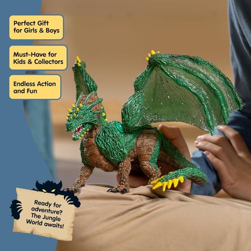 Schleich Eldrador Creatures | Drago Della Giungla 70791 | Figura Mostruosa Dettagliata Con Ali Mobili | Idea Regalo Per Bambine E Bambini | Giocattolo Da 7 Anni | 28 X 17 X 11 Cm - 2