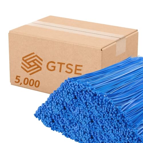 GTSE 12 Inch Blue Zip Ties, 5,000 Bulk Pack, 50lb Strength, UV Resistant Long Nylon Cable Ties, Self-Locking 12" Tie Wraps