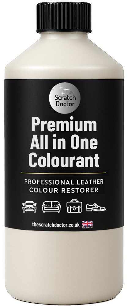 Scratch Doctor All in One Leather Colourant Self Seal Leather Dye Repair Paint for Furniture, Sofas, Car Seats (Cream, 250ml) — view 9