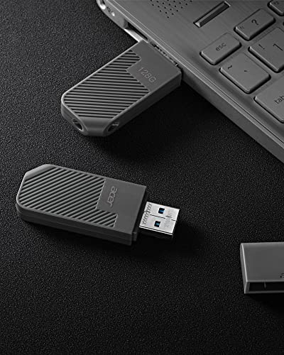 Image of Acer UP300 128GB USB 3.2 Gen 1 Flash Memory Drive, Black - BL.9BWWA.527