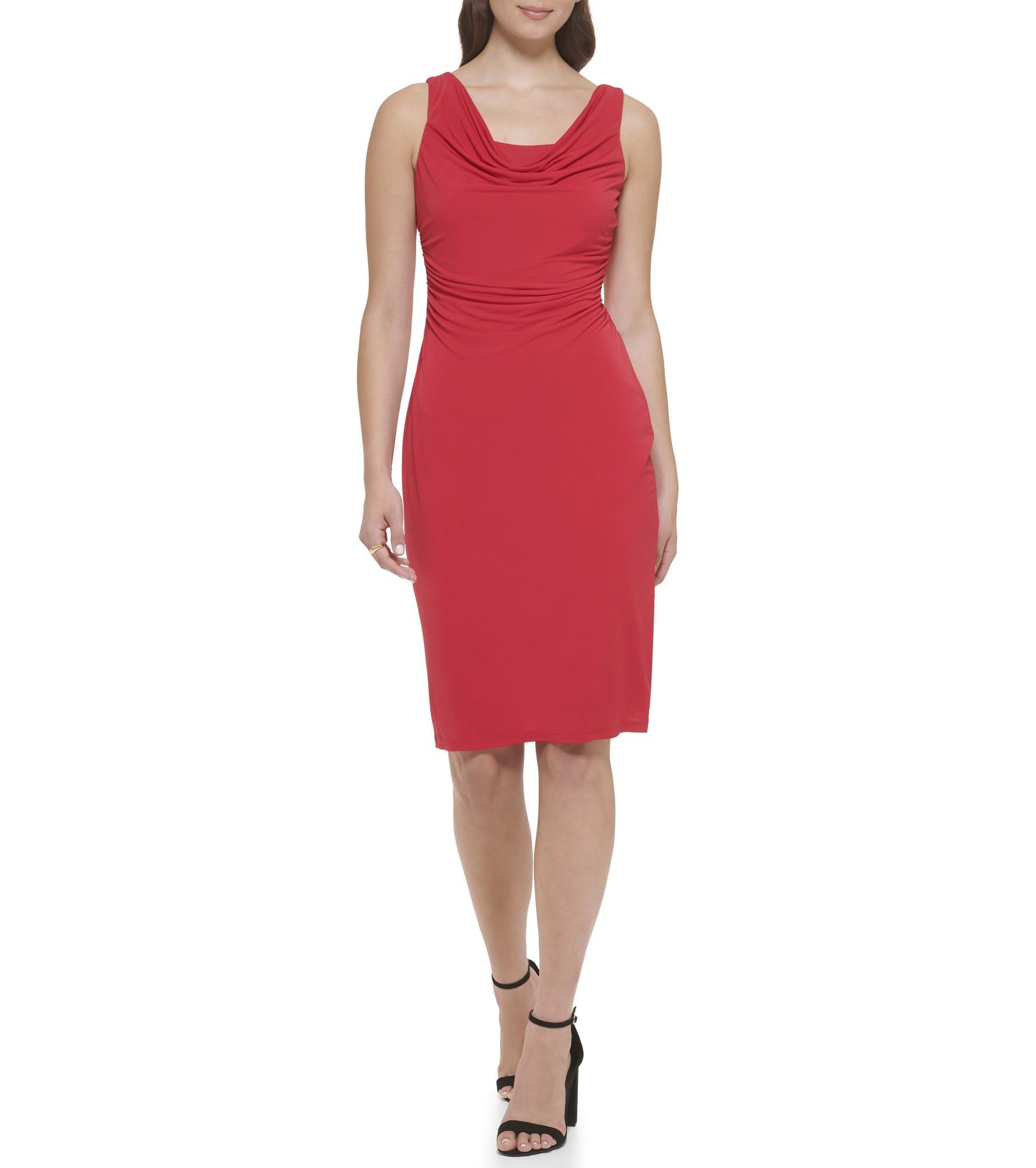 Kensie Women's Sleeveless Cowl Neck Midi Dress