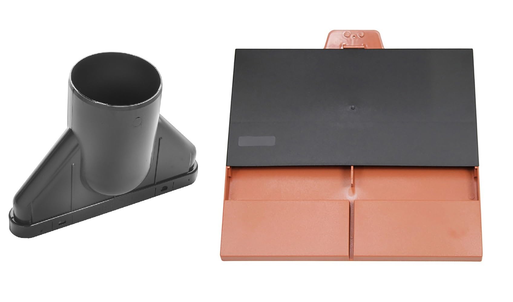 Eroofing Terracotta Klober Uni-Plain Tile Vent + Adaptor To 100Mm (Terracotta)
