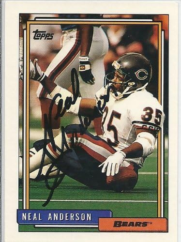 1992, Neal Anderson, Chicago Bears, Signed, Autographed, Topps Football Card, Card # 153, a COA Will Be Included