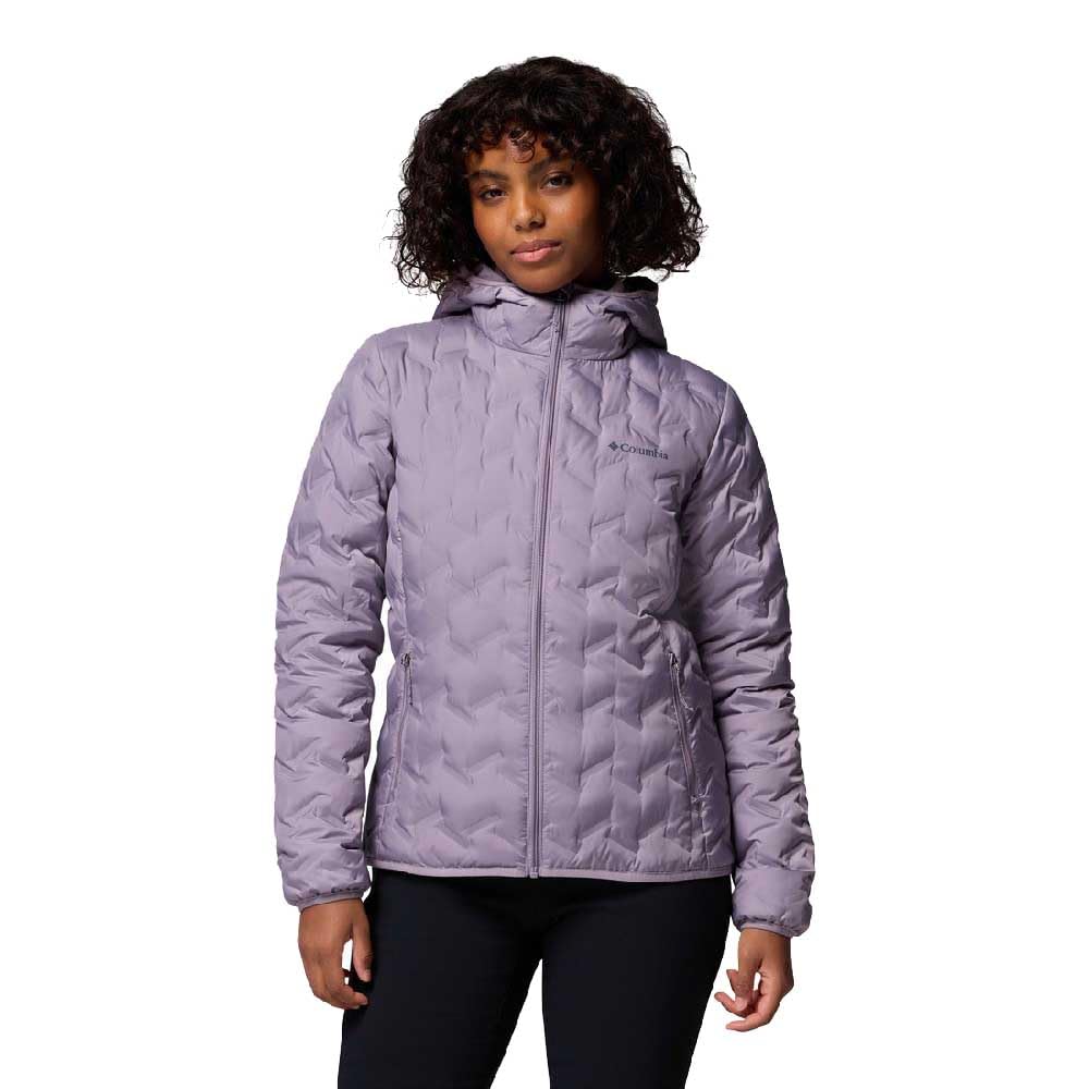 Columbia Women's Delta Ridge 2 Down Hooded Jacket, Hooded Puffer Down Jacket, Shale Purple, XS
