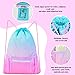 Fiodrimy Mesh Drawstring Backpack Bag Beach Bag with Zipper Pocket Gym Backpack Bag for Swimming Gear Gym Storage Bag for Adult Kids (Pink)