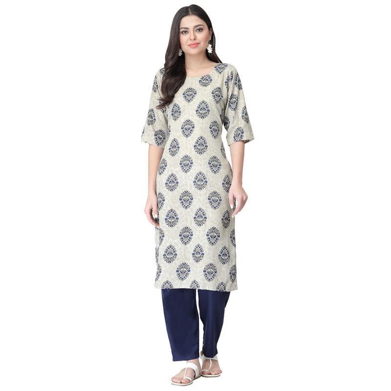 Image of Pinkmint Kurta for Women Different Digital Printed Crape Kurti Casual Wear Regular Fit Kurta