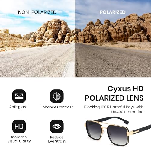 Cyxus Polarized Sunglasses for Men Women Fashion Sunglasses UV Protection for Driving Fishing Traveling3