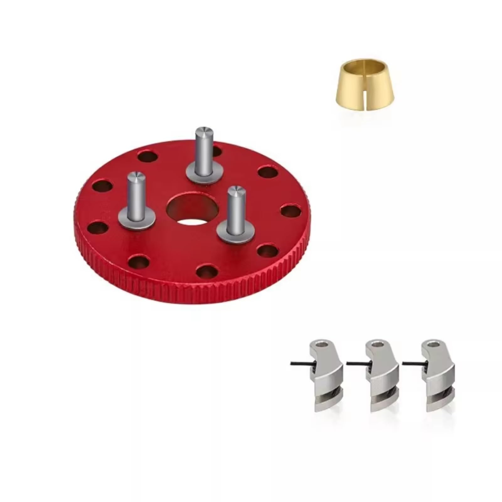 RC Car Accessories for TRAXXAS for Nitro for Slash for Rustler T-Maxx 4142 4146 3281 Metal Flywheel Clutch Bell Set RC Car Upgrade Parts Accessories(Red)