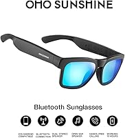 Vista 4 de OhO - Lentes inteligentes, lentes de sol polarizados con altavoz Bluetooth, protección UV atlética/exterior y control de voz, unisex