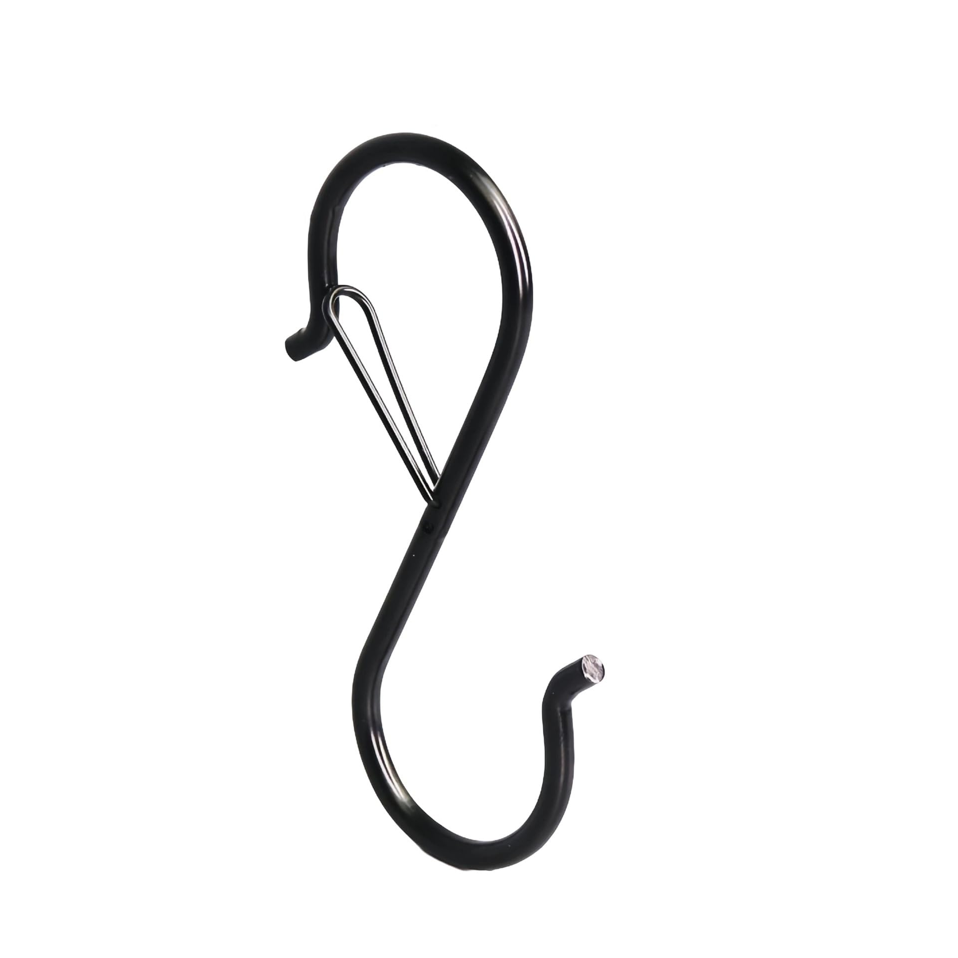 UIJHGGWEX 2/4/8Pcs S-Hooks with Safety Buckle, Heavy Duty Hangers for Plants Pots Bags(8PCS)