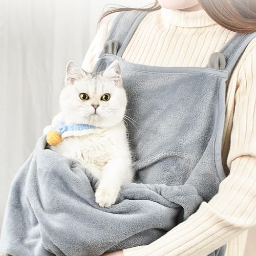 Smileshiney Katzentrageschürze - Katzen Tragetasche, Katzen Trageschürze | Weiche Tragetasche Für Haustiere Zur Begleitung, Atmungsaktive Katzentrageschürze, Katzenschlafsack Für Kleine Hunde Und