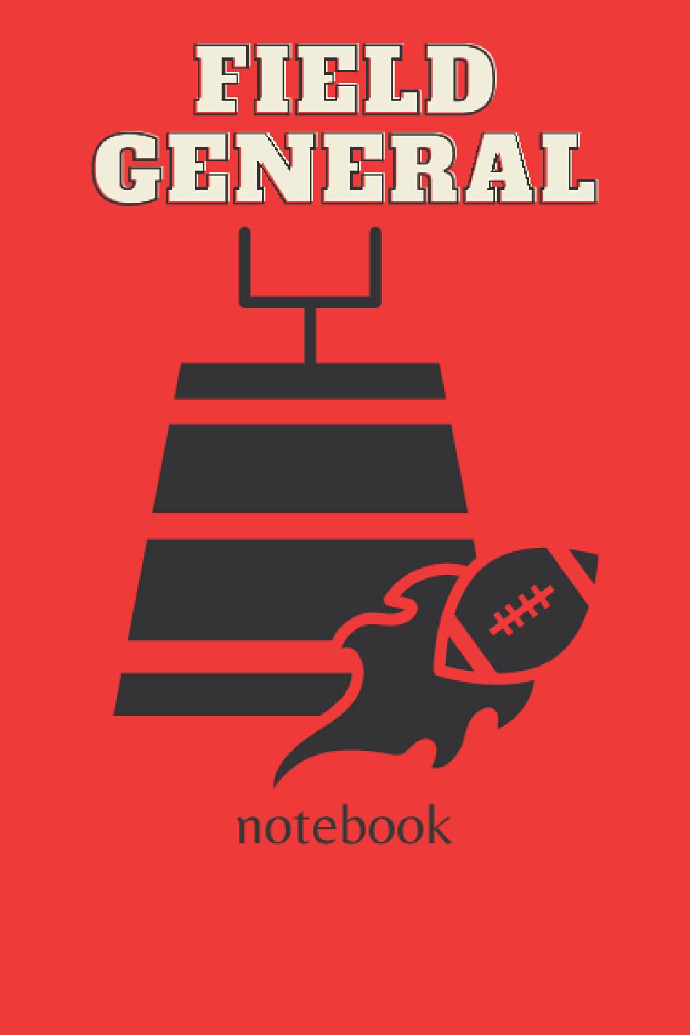 Field General Football Notebook.: Red Football Notebook