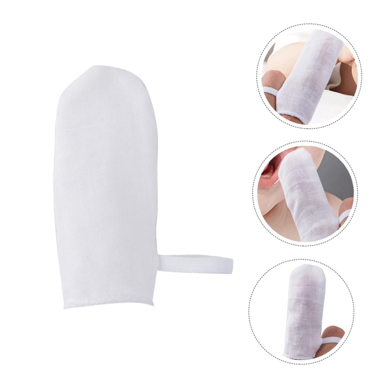 3sets Spazzolini Finger Per Spazzole Per Orale e Morbide Facile Utilizzare Regolabili Per Gengive e Latte