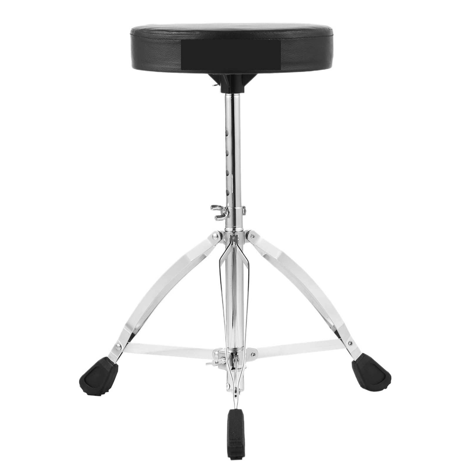 Drum Throne Hocker Universal-Schlagzeugthron, rund, gepolstert, Schlagzeugsitzhocker, doppelstrebige Beine aus Edelstahl, rutschfest, for Erwachsene Schlagzeuger