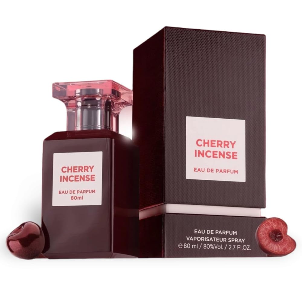 Fragrance World Cherry Incense Eau Parfumée Unisexe 80 ml Eau de Parfum Arabe pour Homme et Femme