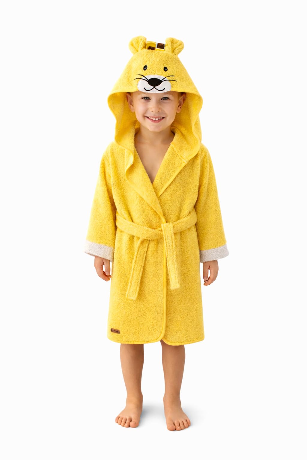 ELY PARKER Albornoz de Baño Niños y Niñas, Tela de Toalla de Algodón Turco, con Capucha, Animal, Súper Suave, Absorbente, Cómodo, Grueso
