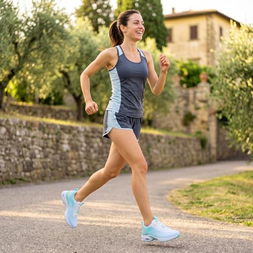 Image of Padgene Womens Sneakers Lightweight Tennis Walking Shoes Sports Running Shoes for Woman Mesh Breathable Gym Fashion Sneakers Athletic Comfortable Casual