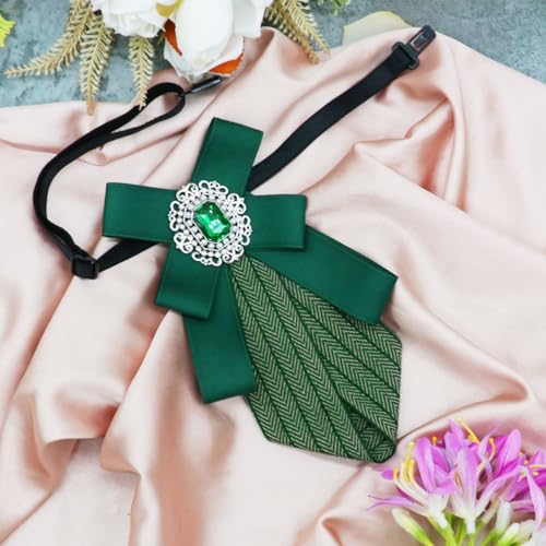 Image of Womens Bow Tie Adjustable Rhinestone Bowtie for Women Ladies Girls Pre-tied Womens Tie for Shirt Suit Uniform