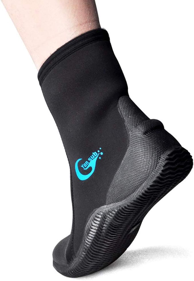 WYYHAA Wetsuit Boots - 5mm Neoprene Snorkeling Surfing Shoes, Fin Booties Quick-Dry Anti-Slip Water Sports Boots for Kayaking