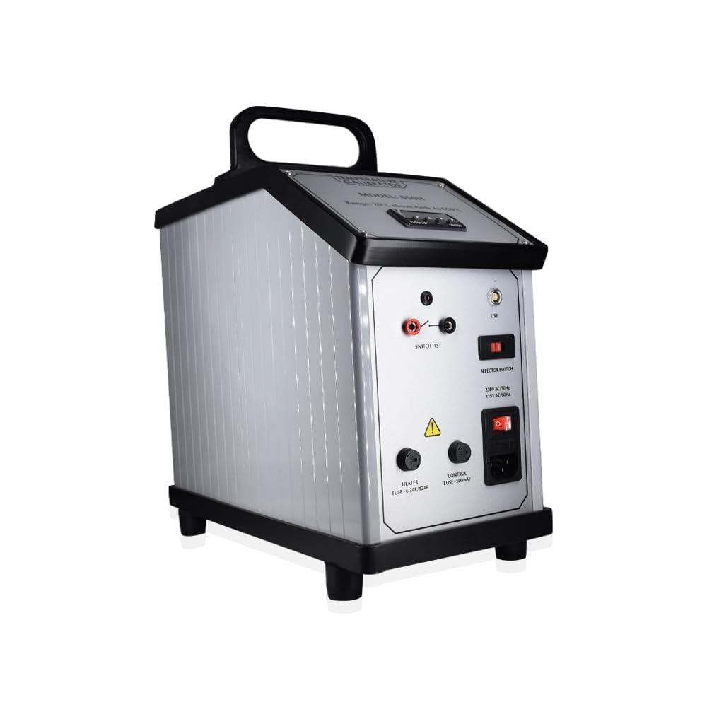 Calibrador de temperatura de bloque seco (rango: ambiente a 350 °C) con termopares (T, J, K, N, R, S) para laboratorios de calibración, divisiones farmacéuticas Modelo: AI-DBC-01
