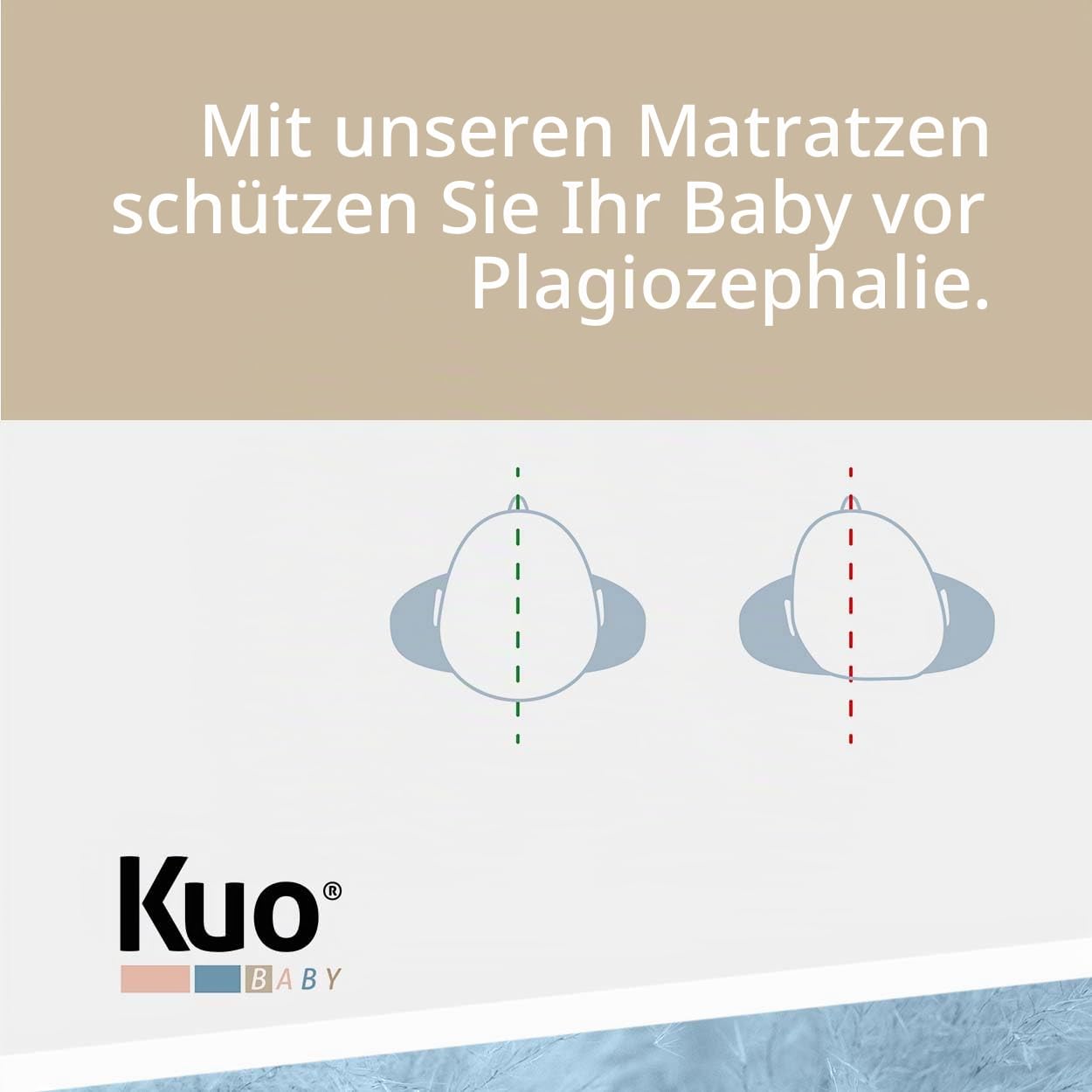 KUO Baby - Baloo Kinderbettmatratze | Schaumstoff- und viskoelastische Matratze | Wendbar, hygienisch und atmungsaktiv | 120x60 cm