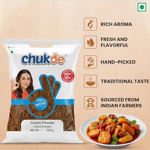 Image of Chukde Cumin Powder (Jeera) 500g - Economy Pack | Pure & Aromatic (Pack of 1)