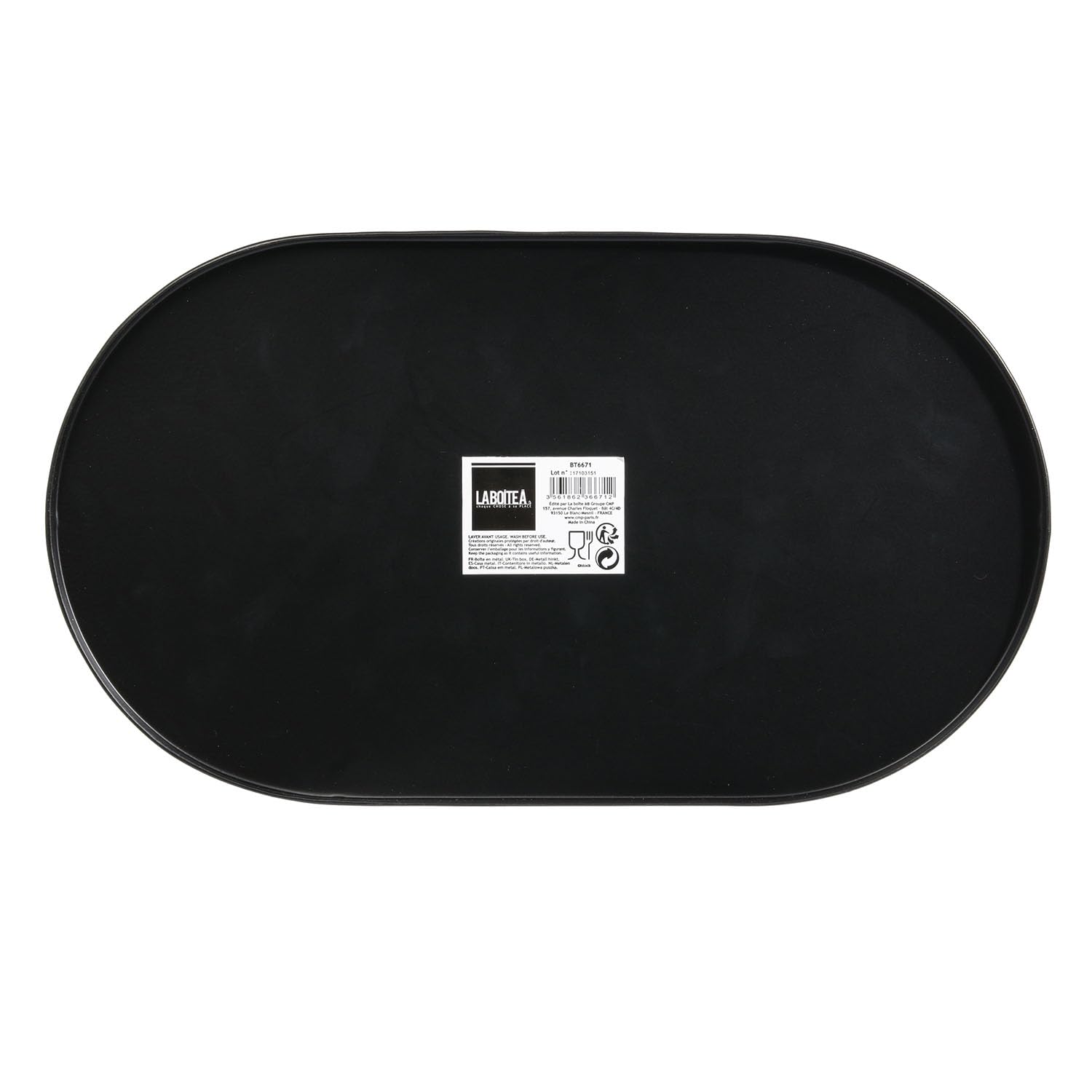 Cestino per Il Pane, 34.5 cm x 20 cm x 18.5 cm, Nero-Oro