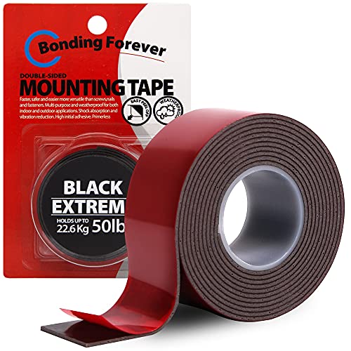 Bonding Forever Black Extreme Double Sided Tape | Foam Tape | Double Sided Adhesive Tape | Mounting Tape | 0.045