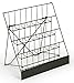 Set of 2 -Black Wire Display Rack, Four-Tiered Magazine Stand with 2-1/2 Inch Pockets - Perfect for CDS!