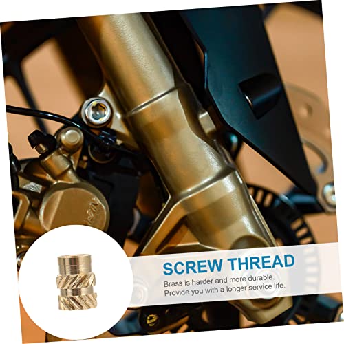 Mobestech 10 Pçs Rosca Acessórios De Latão Rosqueado Inserto Rosqueado Porcas Serrilhadas Rosca Fême