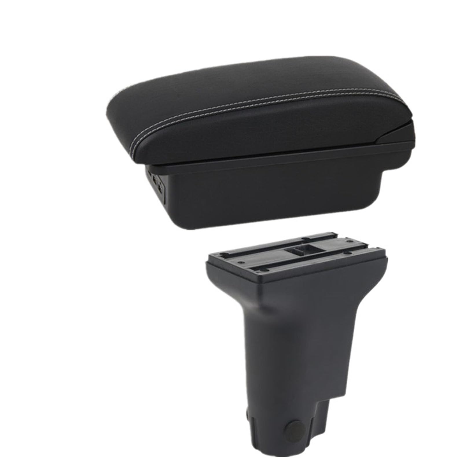 POZMNGTI Armrest Compartment Fit For Fiat CRONOS Car Armrest Box Dedicated Retrofit Heighten Interior Center Storage Box Accessories(B1 white line 3USB)