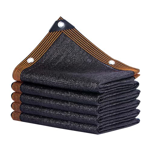 Telo Ombreggiante Nera 2x10M Rete Ombreggiante con occhielli,90% Tessuto Ombreggiantes/UV del sole Protezione,HDPE Panno Vele parasole per Esterni Pergola Piante Da Patio Serra Auto Piscina