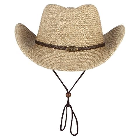 Western Cowboy Straw Hat with Wide Brim Cover