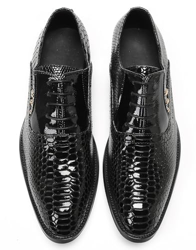 Black Dress Shoes Men Wingtip Oxfords Formal Dress Leather Derby Casual Wedding Prom Shoes Fashion Business Tuxedo Shoes for Men4