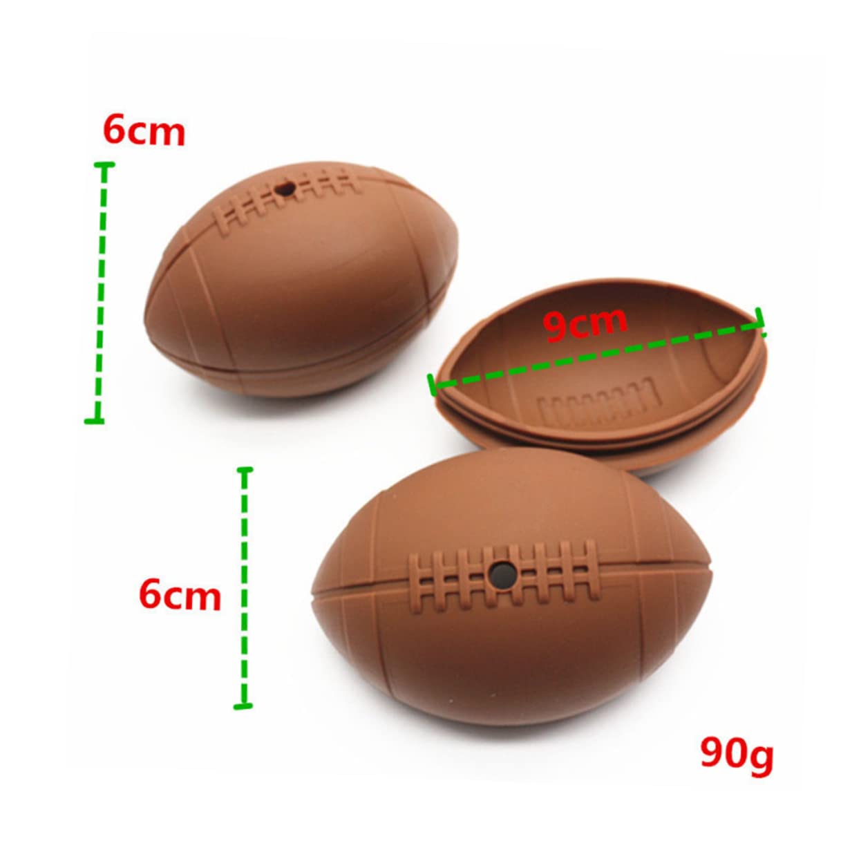 Amosfun 4 Sätze Rugby-eiswürfelschale Eiswurfel Behälter Eiswürfel Behälter Eiswürfelform Eiswürfelbereiter Flexible Silikonform Antihaft-eisform Kieselgel Light Brown 2 Stück * 4